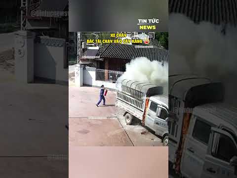 XE CHÁY BÁC TÀI CHẠY VÀO CÂY XĂNG #tintucnewsvn