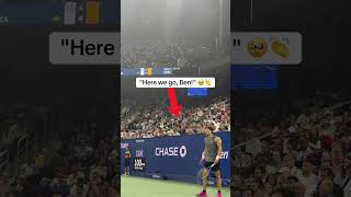 This young fan was rooting Ben Shelton on at the US Open ❤️