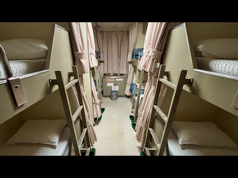 【航路廃止】引退した日本最古の寝台夜行フェリーに乗船｜松山小倉フェリー二等寝台カプセルルーム 4K
