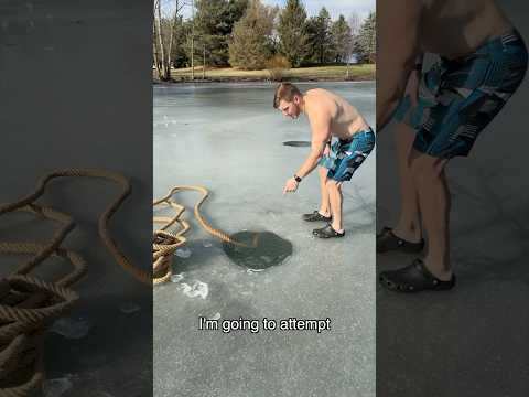 Attempting to swim under ICE ๐ฅถ๐คฃ