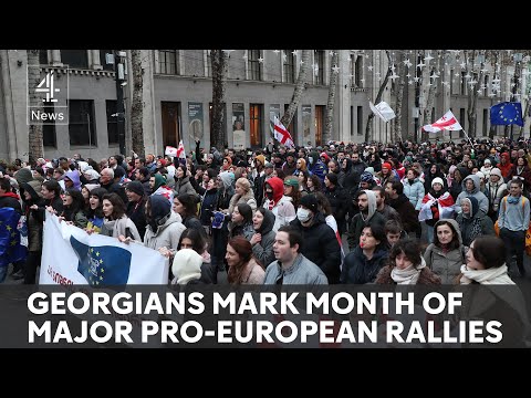 Georgia’s president vows not to step down, as pro-European rallies continue
