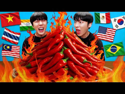 ASMR MUKBANG: 세계 요리 먹방 매운요리 특집! DIY Spicy food Eating Sound