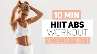 10 MINUTES HIIT ABS WORKOUT | no equipment | Caro Daur #DAURPOWER​