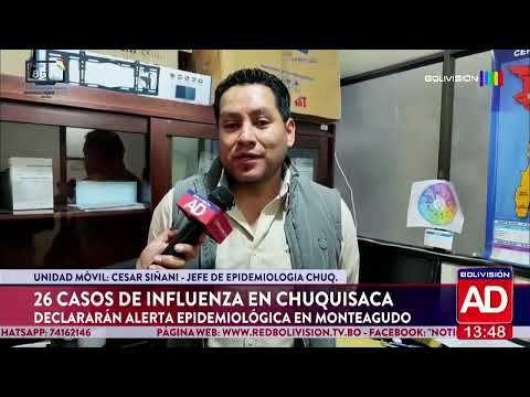 Chuquisaca declara alerta epidemiológica en Monteagudo por 26 casos de influenza