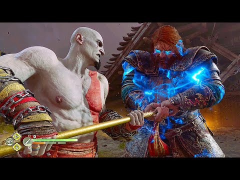 Young Kratos Vs Thor Fight Scene 4K - God Of War Ragnarok
