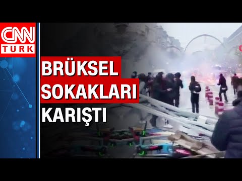 Belçika - Fas maçı sonrası Brüksel sokakları karıştı!