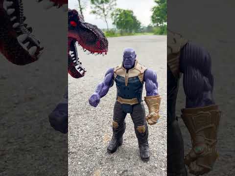 Angry Dinosaur attacks Superhero Marvel Toys #spiderman #spidarman #gta #marvel