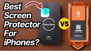 Best Screen Protector for all iPhones in 2025 - Spigen vs ESR Tempered Glass Comparison!