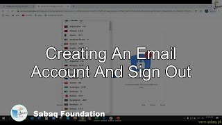 Creating an Email Account and Sign out