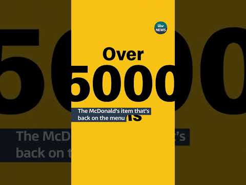The McDonald's item making a comeback #itvnews #news #mcdonalds