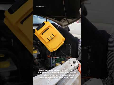 KAŞIK VE MATKAP ŞARJIYLA ARABA ÇALIŞTIRMAYI DENİYORUZ ! #shorts