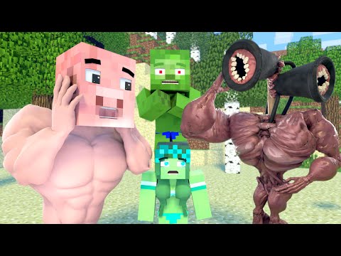 Zombo and Zomma Life | SirenHead Musician? | Minecraft Animation
