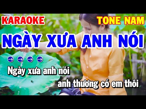 Karaoke Ngày Xưa Anh Nói Tone Nam | Nhạc Sống Trữ Tình Beat Hay | Thanh Hải