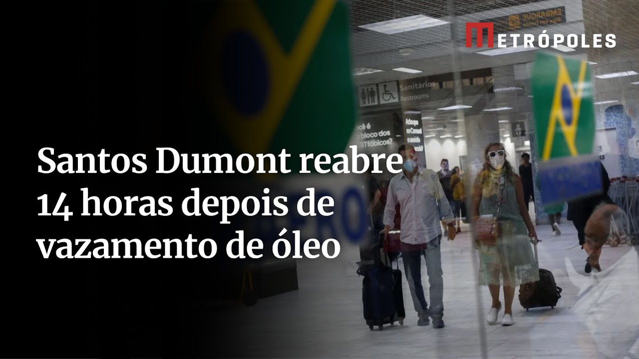 Após derramamento de óleo Santos Dumont retoma operações após 14 horas