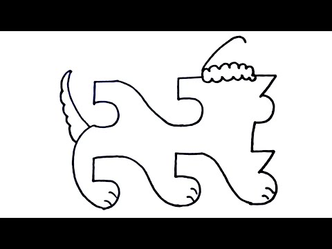 How to draw Dog Wearing Christmas Cap Very Easy | Step by Step for beginners