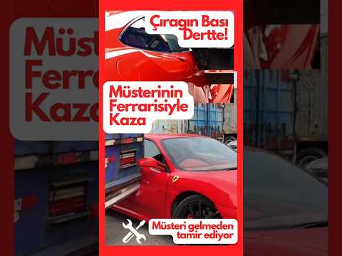 Ferrari'yi Çırağa Teslim Etti ve K?za Oldu! | #ferrari #kaza #tamirat #müşteri
