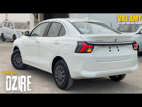 New Maruti Suzuki Dzire 2024 🔥 Dzire VXi AMT @ 8.24L | Most value for money variant! White - Review!