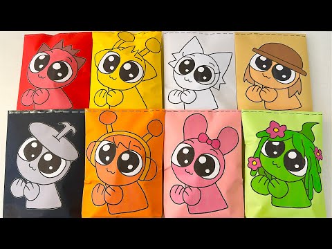 [💥paper diy💥] SPRUNKI BLIND BAGS unboxing! | asmr