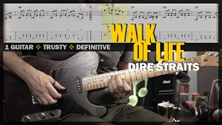 Walk of Life | Guitar Cover Tab | Fingerpicking Solo Lesson | Backing Track w/ Vocals 🎸 DIRE STRAITS