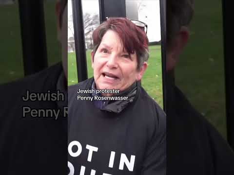 Footage shows elderly activists chained and chanting for ceasefire in Gaza