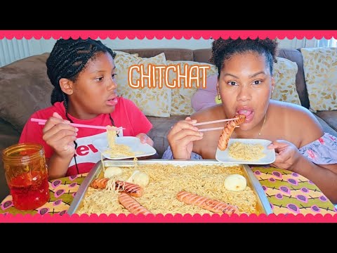 NOODLES, SAUSAGES, EGGS MUKBANG | chitchat