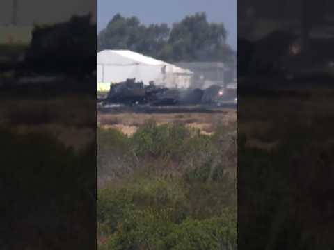 F-35 fighter jet crashes at an air base in San Diego