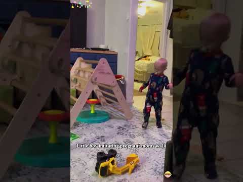 Funny kids imitate parents 😂#funnybaby#hilarious#usa