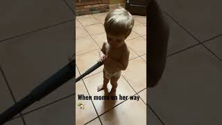 When moms on her way home.