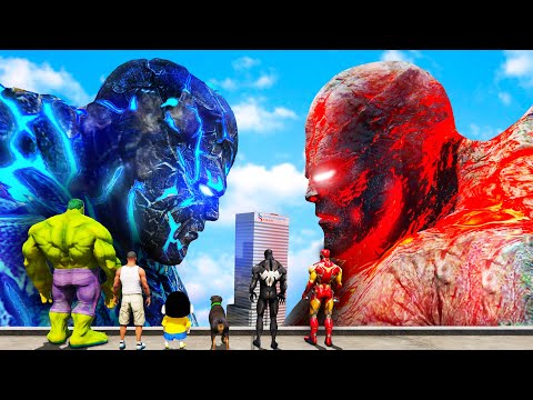 GTA 5 | GTA5 BUT WHATEVER TITAN LAVA GOD MONSTER VS TITAN ICE GOD SHINCHAN DRAWS COMES TO REAL LIFE