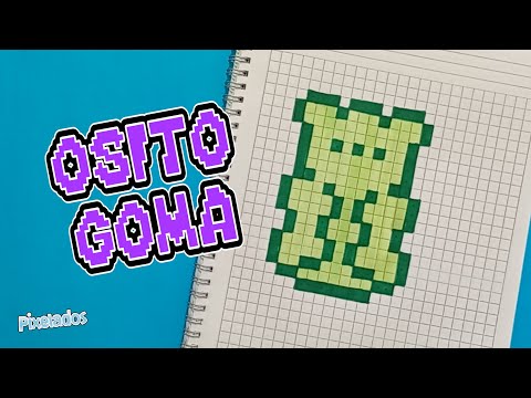 COMO DIBUJAR UN OSITO DE GOMA paso a paso en PIXEL ART - PIXELADOS