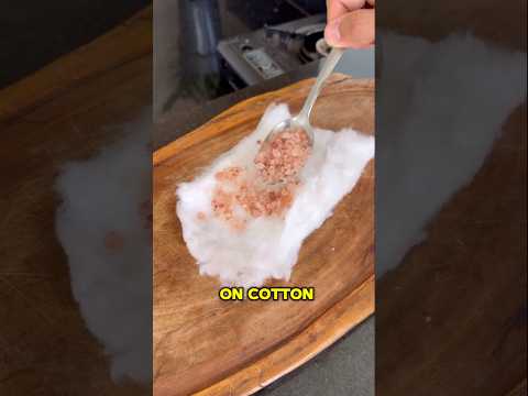 Just put coarse salt on the absorbent cotton #lifehacks #trending #salt #tips