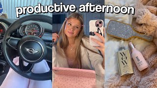 PRODUCTIVE AFTERNOON VLOG *new car + haircare routine 🧖🏼‍♀️💗