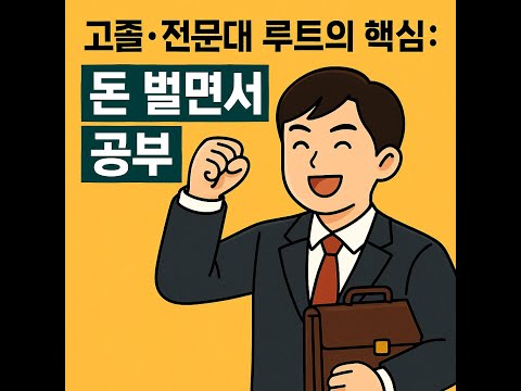 고졸·전문대 루트의 핵심: “돈 벌면서 공부”