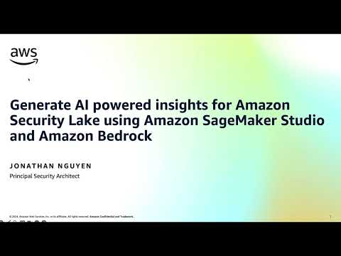 Generate AI powered insights for Security Lake using SageMaker and Bedrock | Amazon Web Services