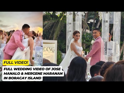 Actual FULL WEDDING VIDEO Jose Manalo and Mergene Maranan and their BEAUTIFUL LOVE STORY nila!