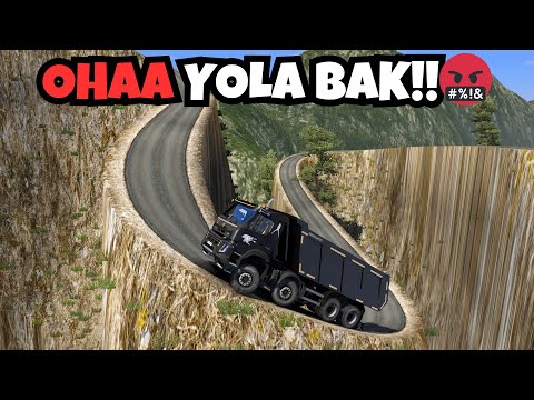 BU YOLA GİREN ÇIKAMIYOR !!! | ARABALAR AŞAĞI DÜŞTÜ 😱 | ETS 2 VOLVO FMX KIPPER KAMYON MOD