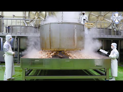 압도적인 생산과정! 직화로 화끈하게 불맛내는 매운 한우 우족찜 대량생산 / Spicy Braised Beef Feet Mass Production Factory