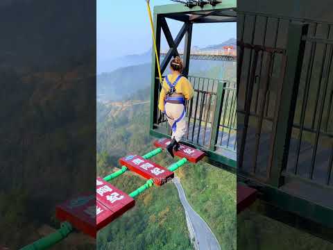 Bungee Jumping With Rope In Beautiful Place:Asmr Bungee Jumping