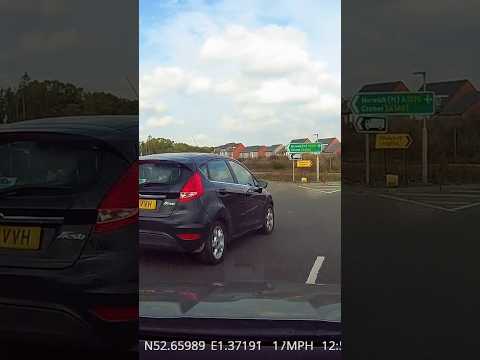 Car Driver Pulls Out on to Roundabout and Cuts Up Another Driver #DashCam #Shorts #Driving