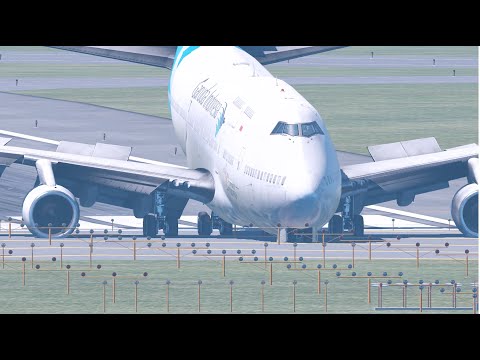 B747 Nose Gear  Emergency Landing [XP11]