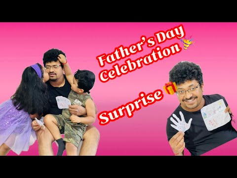 Saru And Aathish giving surprise to Dad for Father’s Day 🥰🥰 #shorts #tiktok #london #uk #dad #Daddy