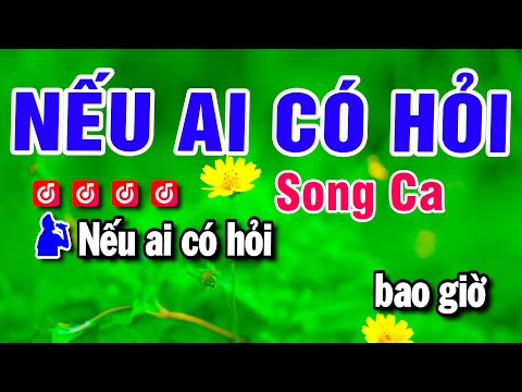 Karaoke Nếu Ai Có Hỏi – Nhạc Sống Song Ca – Beat Huỳnh Anh
