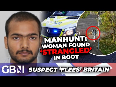 Cops in frantic MANHUNT after woman found 'strangled' in CAR BOOT and suspect FLEES