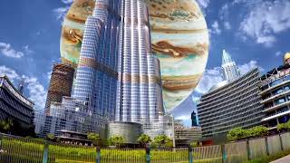 Jupiter falling on Earth 