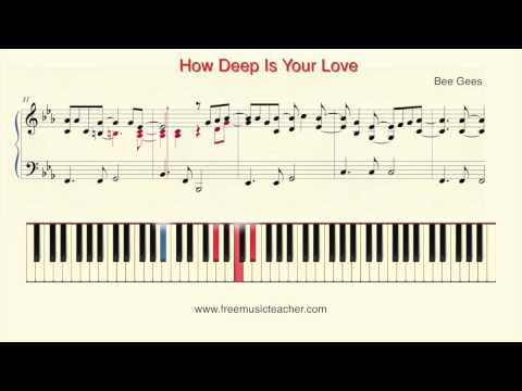 Comment jouer How deep is your love des Bee Gees au piano