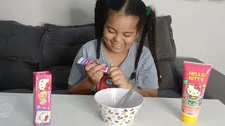 SLIME DA HELLO KITTY COM APENAS 3 INGREDIENTES 