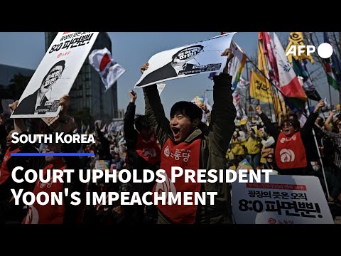 South Koreans react as court upholds President Yoon's impeachment | AFP