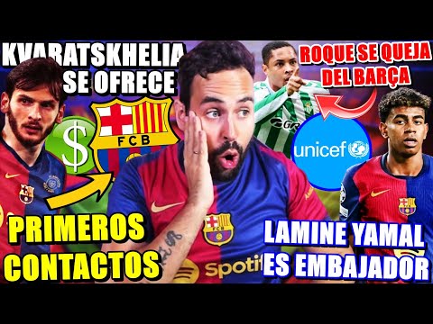 🚨CONTACTO BARÇA-KVARATSKHELIA - VITOR ROQUE 'RAJA' del BARÇA - LAMINE YAMAL EMBAJADOR