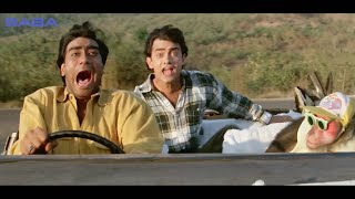 Break Fail Comedy Scene 😂 | गाड़ी में ब्रेक नहीं है! | Ajay Devgn, Aamir Khan| Ishq Style Funny Clip