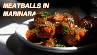 Perfect Pecorino Meatballs in Marinara Sauce